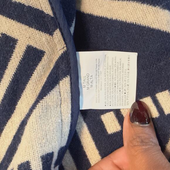 Old Navy Open-Front Cardi-Coat | Navy Blue | M Tall - Picture 3 of 8